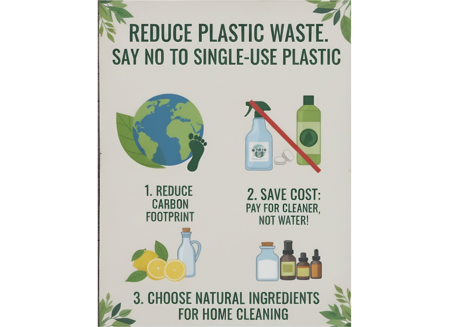 Reetha based floor cleaner - powder to liquid