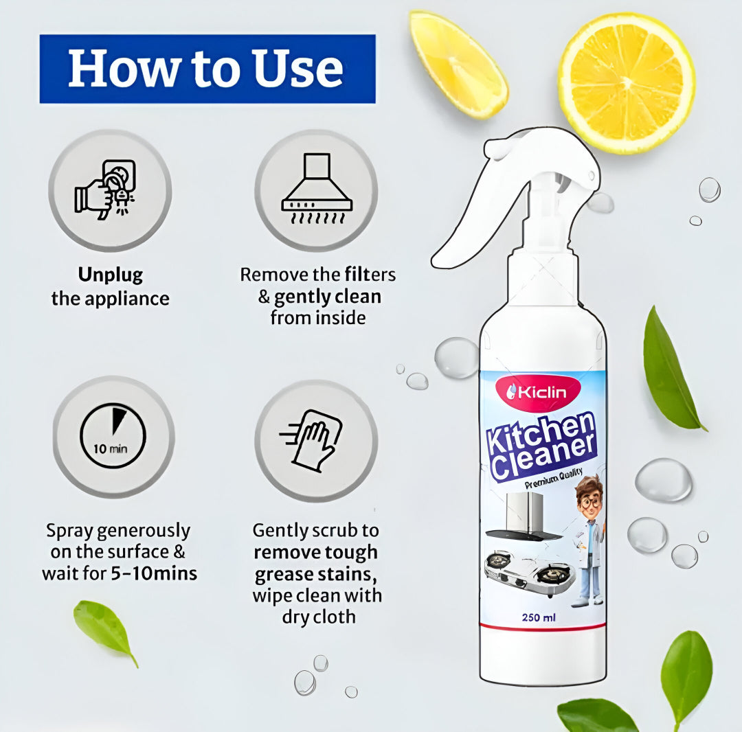 Kitchen oil & stain remover